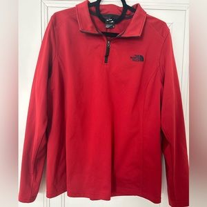 The North Face Texh Glacier quarter zip in red size xl